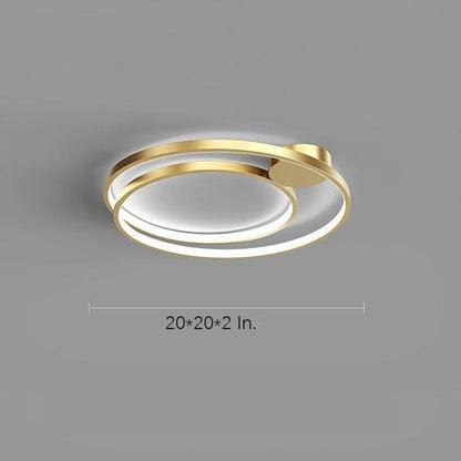 Multiple Circles Black Flush Mount Light LED Ceiling Light