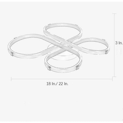 Circle Flower Design Dimmable LED Modern Ceiling Light Flush Mount Lighting