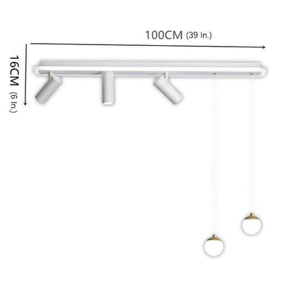 Modern Blending Flush Mount and Pendant LED Ceiling Light for Kitchen Island