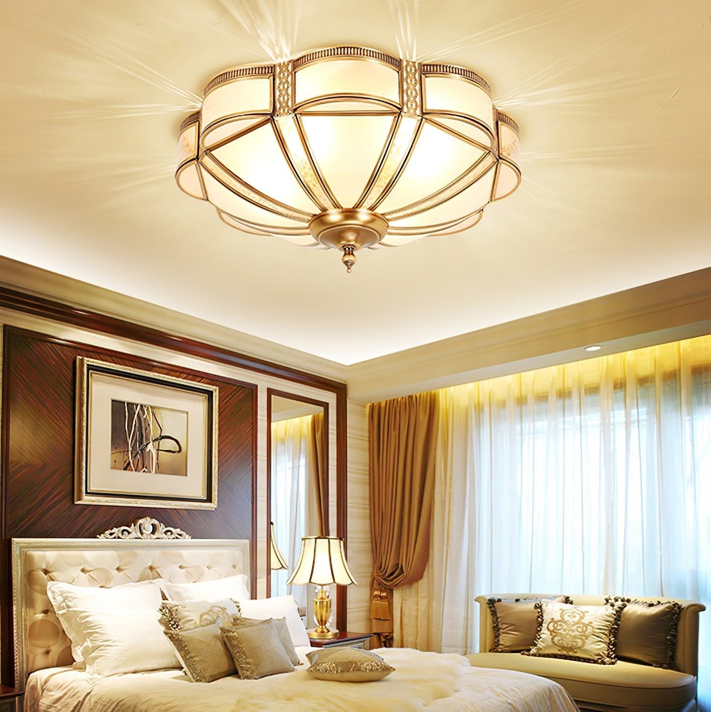Floral Brass Ceiling fixture Ceiling Lamp