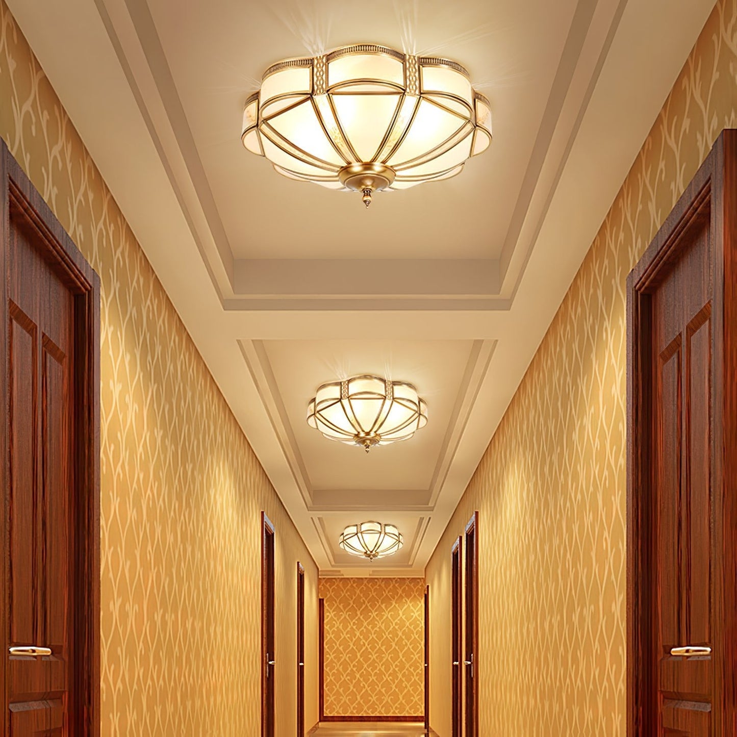 Floral Brass Ceiling fixture Ceiling Lamp