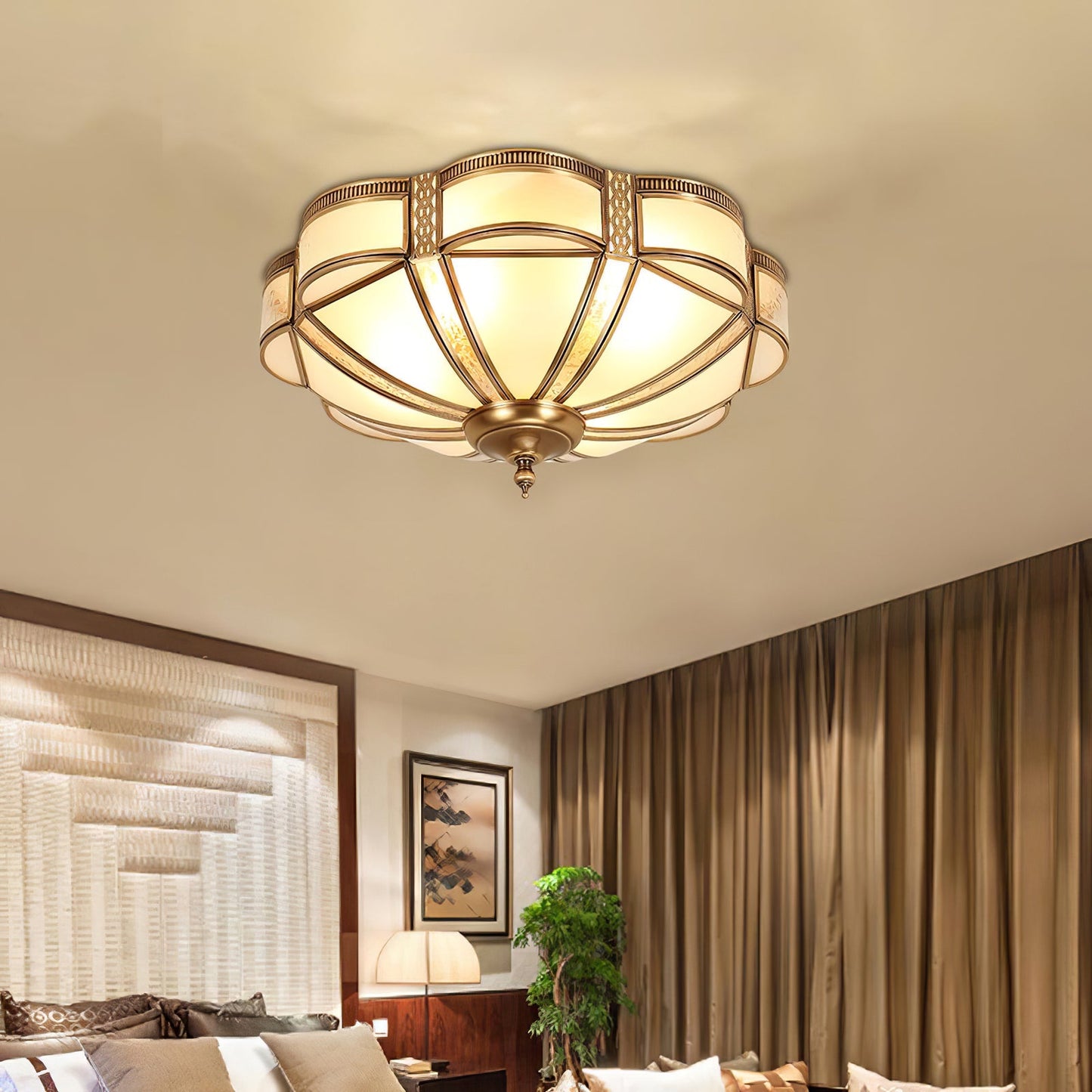 Floral Brass Ceiling fixture Ceiling Lamp