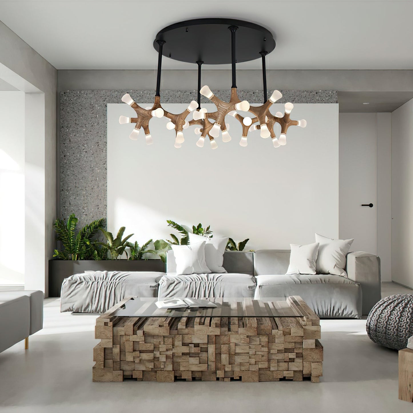 Flower Bone Gasolier Chandelier