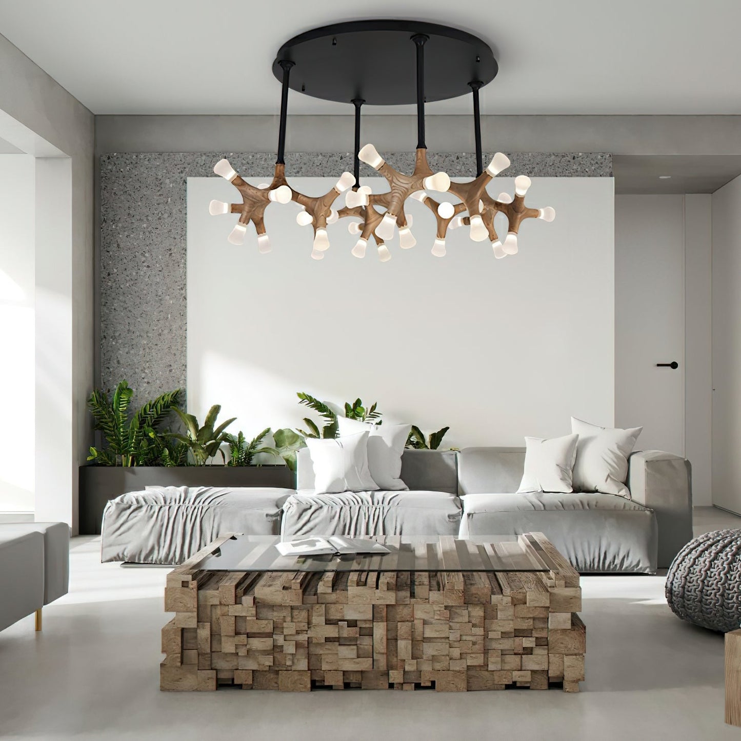 Flower Bone Gasolier Chandelier