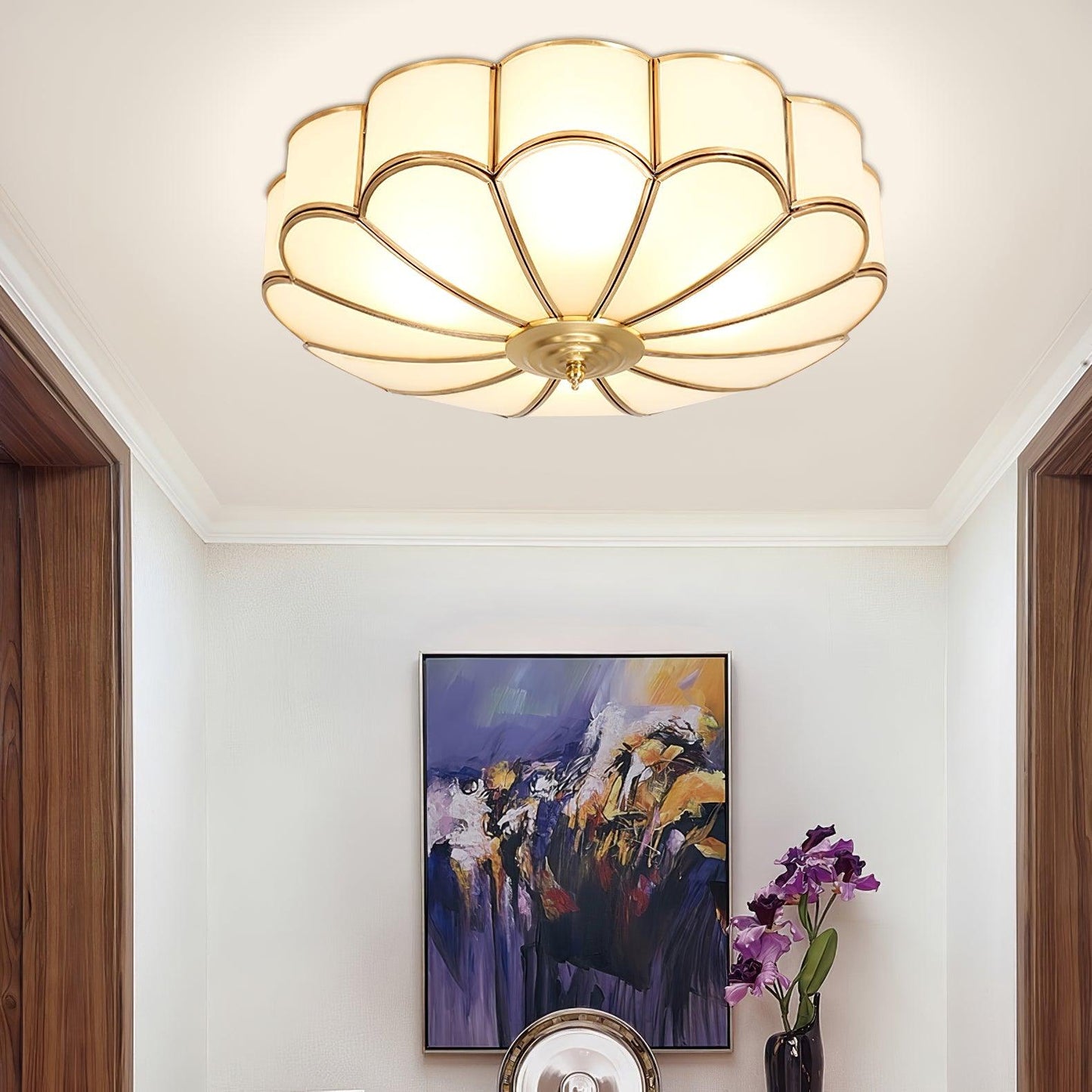 Scalloped Flush Overhead light Ceiling Light