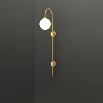 Globe Brass Bracket light Wall Sconce