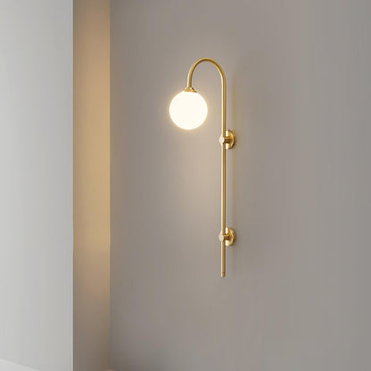 Globe Brass Bracket light Wall Sconce