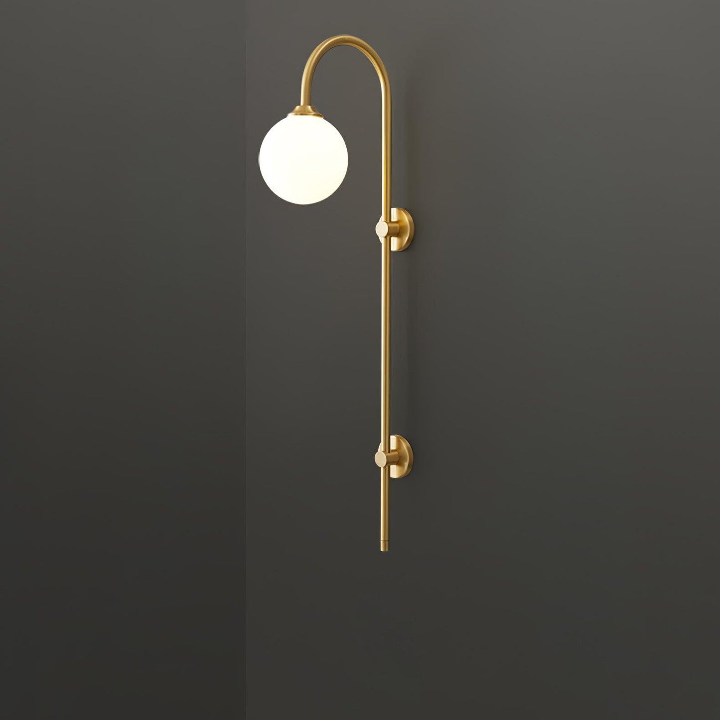 Globe Brass Bracket light Wall Sconce
