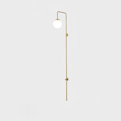 Globe Brass Bracket light Wall Sconce