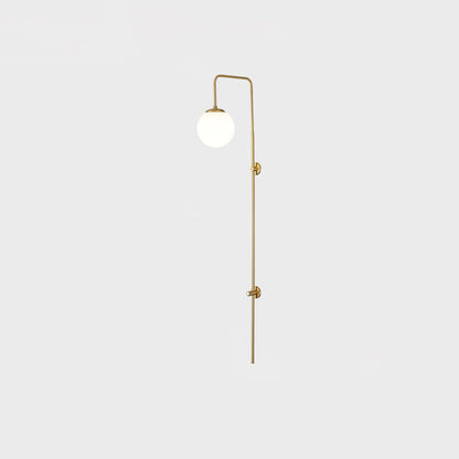 Globe Brass Bracket light Wall Sconce