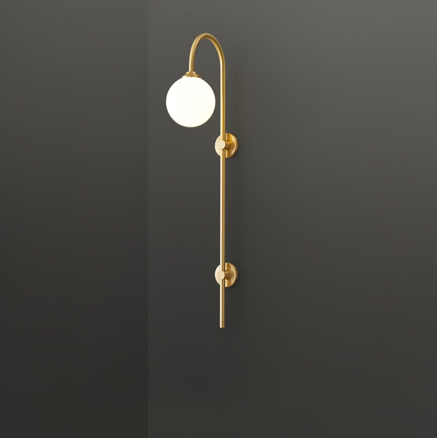 Globe Brass Bracket light Wall Sconce