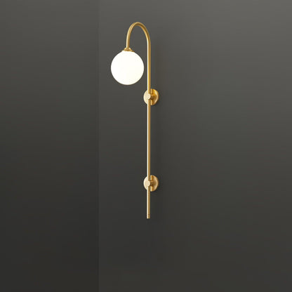 Globe Brass Bracket light Wall Sconce