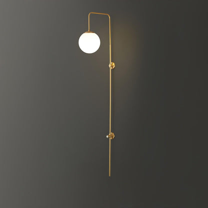 Globe Brass Bracket light Wall Sconce