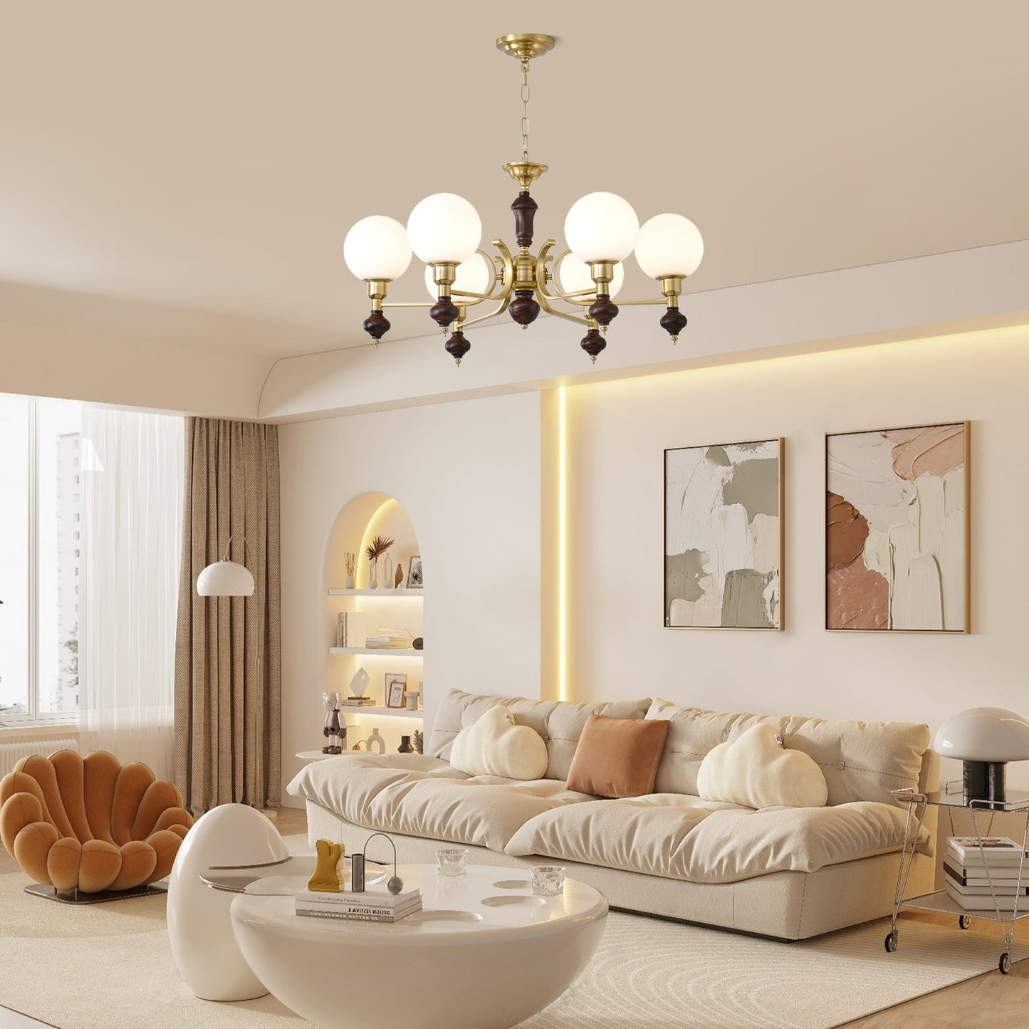 Globe Orb Candelabrum Chandelier