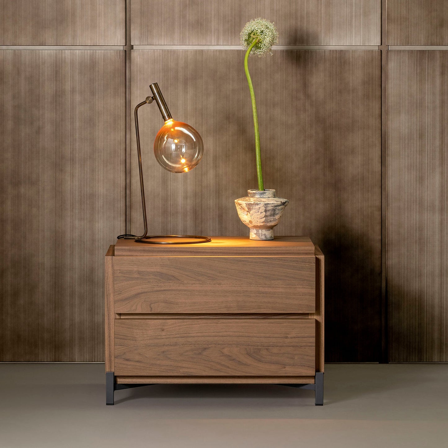 Groove 2-Drawer Nightstand