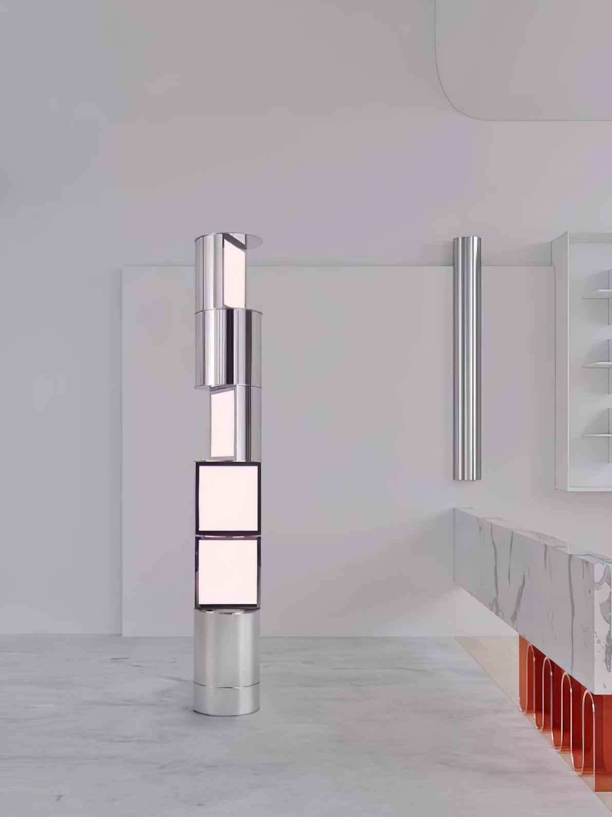 Half Cylindrical Rotating Uplight Lamp Floor Lamp