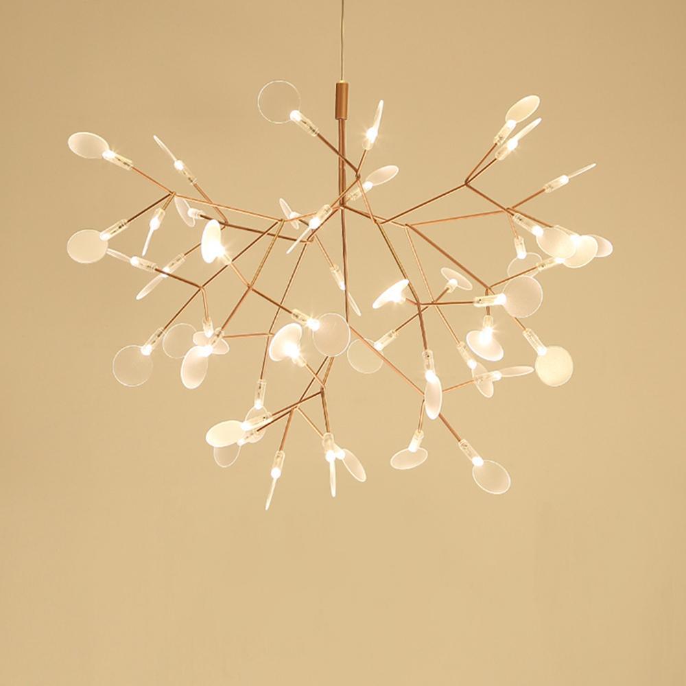 Rose Gold Firefly LED Candelabrum Chandelier