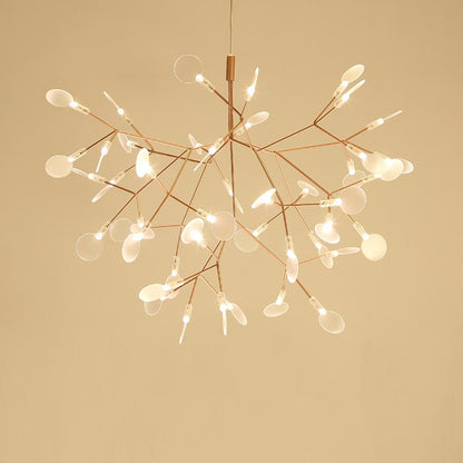 Rose Gold Firefly LED Candelabrum Chandelier
