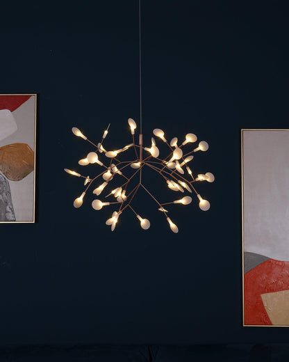 Rose Gold Firefly LED Candelabrum Chandelier