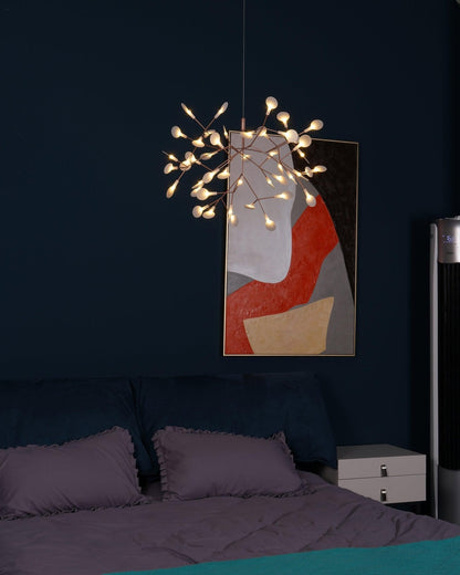 Rose Gold Firefly LED Candelabrum Chandelier