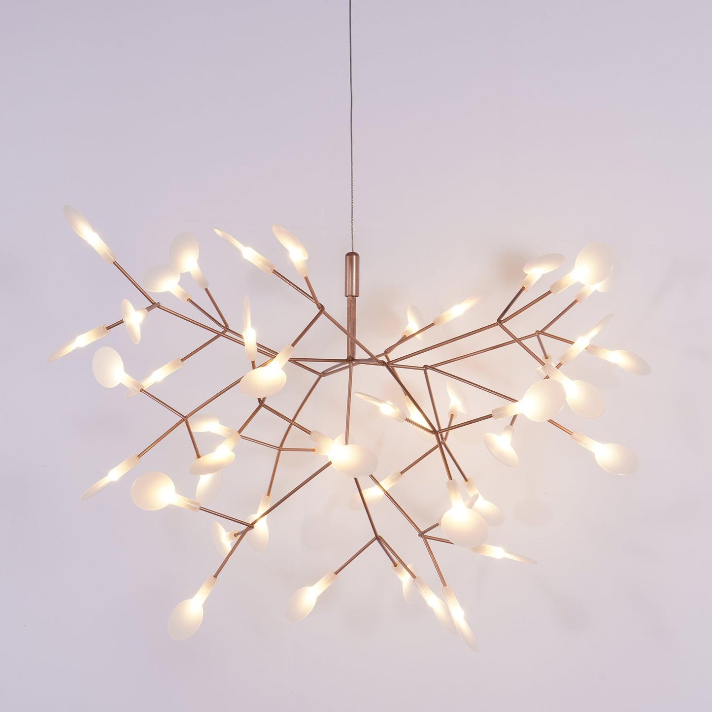 Rose Gold Firefly LED Candelabrum Chandelier