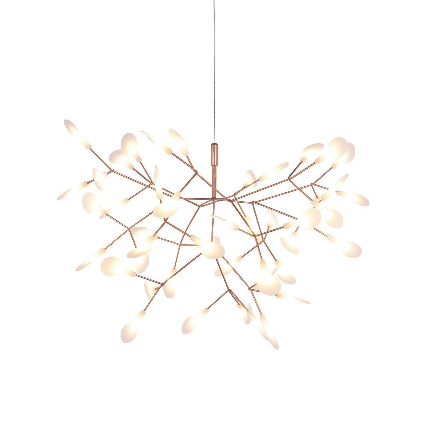 Rose Gold Firefly LED Candelabrum Chandelier