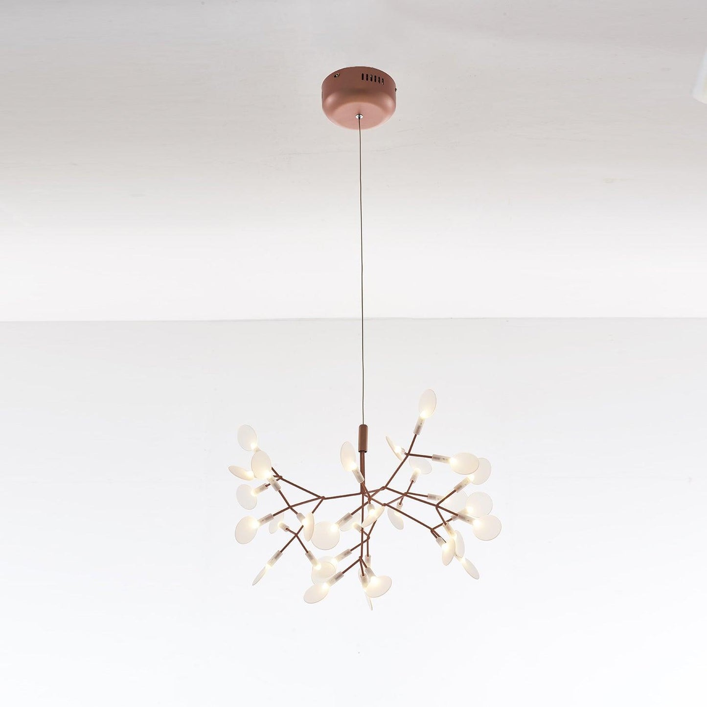Rose Gold Firefly LED Candelabrum Chandelier