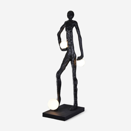 Kicking Ball Sculpture Character Reading Lamp Floor Lamp