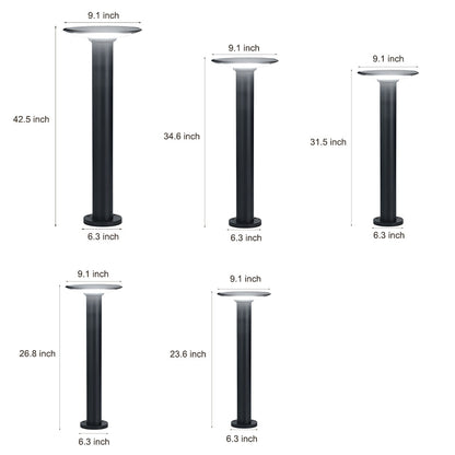 Round UFO Shaped LED Waterproof Solar Path Lights Outdoor Post Lights