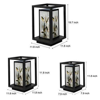Landscape Pattern LED Waterproof Modern Solar Path Lights Deck Post Lights