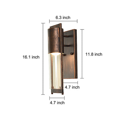 Antique Waterproof Glass Modern Outdoor Wall Sconce Lighting Wall Lamp