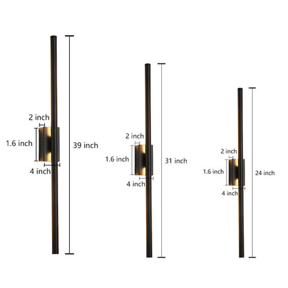 Electroplated Metal Strip LED Modern Wall Sconce Lighting Wall Lamp