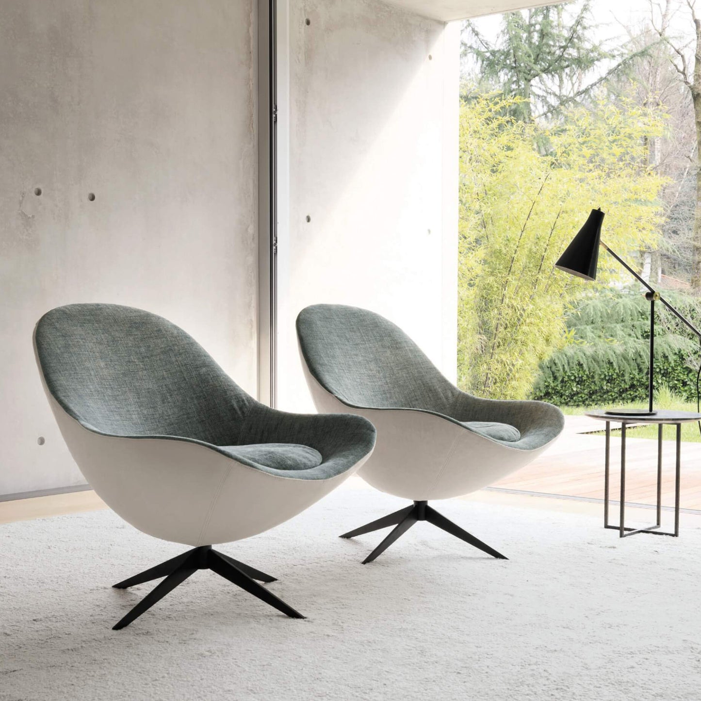 Soor Swivel Chair - Blue
