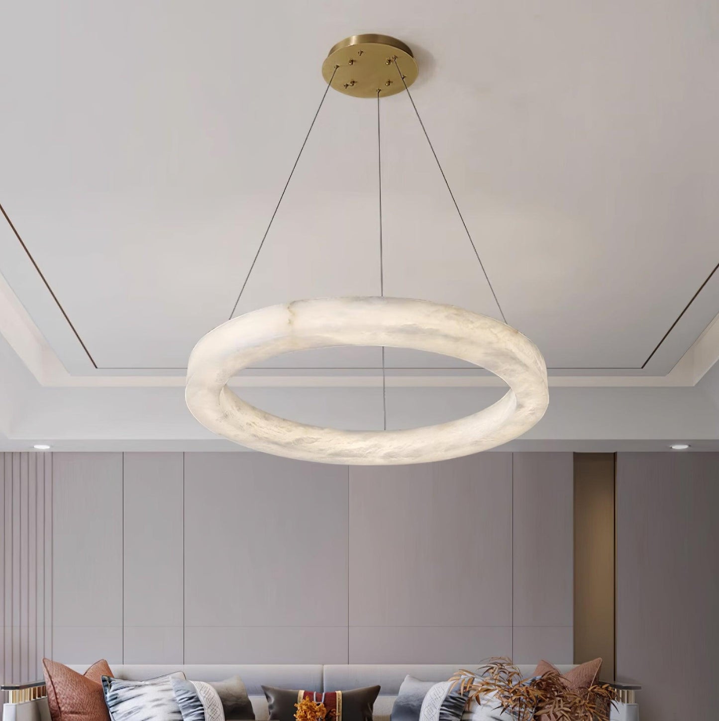 Marika Alabaster Ceiling fixture Chandelier
