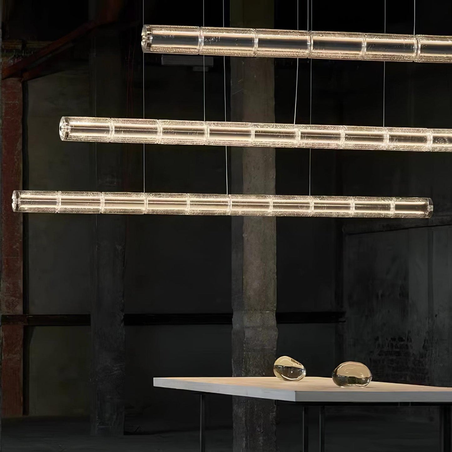 Mcdade Segmented Glass Electrolier Chandelier