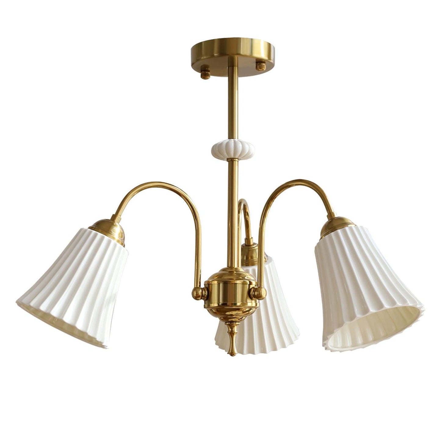 Medieval Ceramic Trumpet Electrolier Chandelier