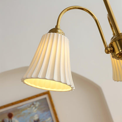 Medieval Ceramic Trumpet Electrolier Chandelier