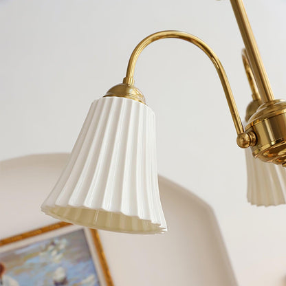 Medieval Ceramic Trumpet Electrolier Chandelier