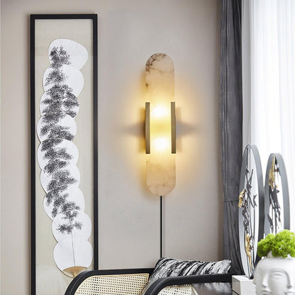 Melange Elongated Plug-in Bracket light Sconce