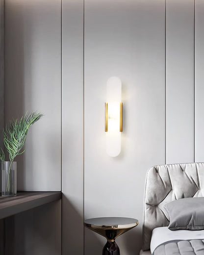 Melange Elongated Alabaster Bracket light Wall Lamp