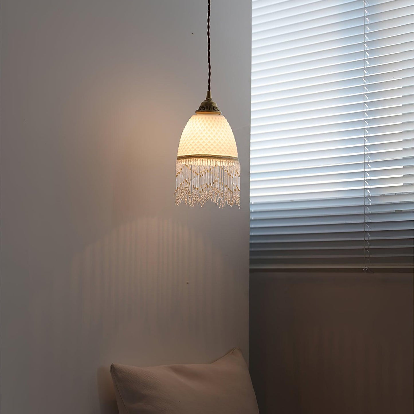 Mesh Tassel Glass Ceiling light fitting Pendant Light