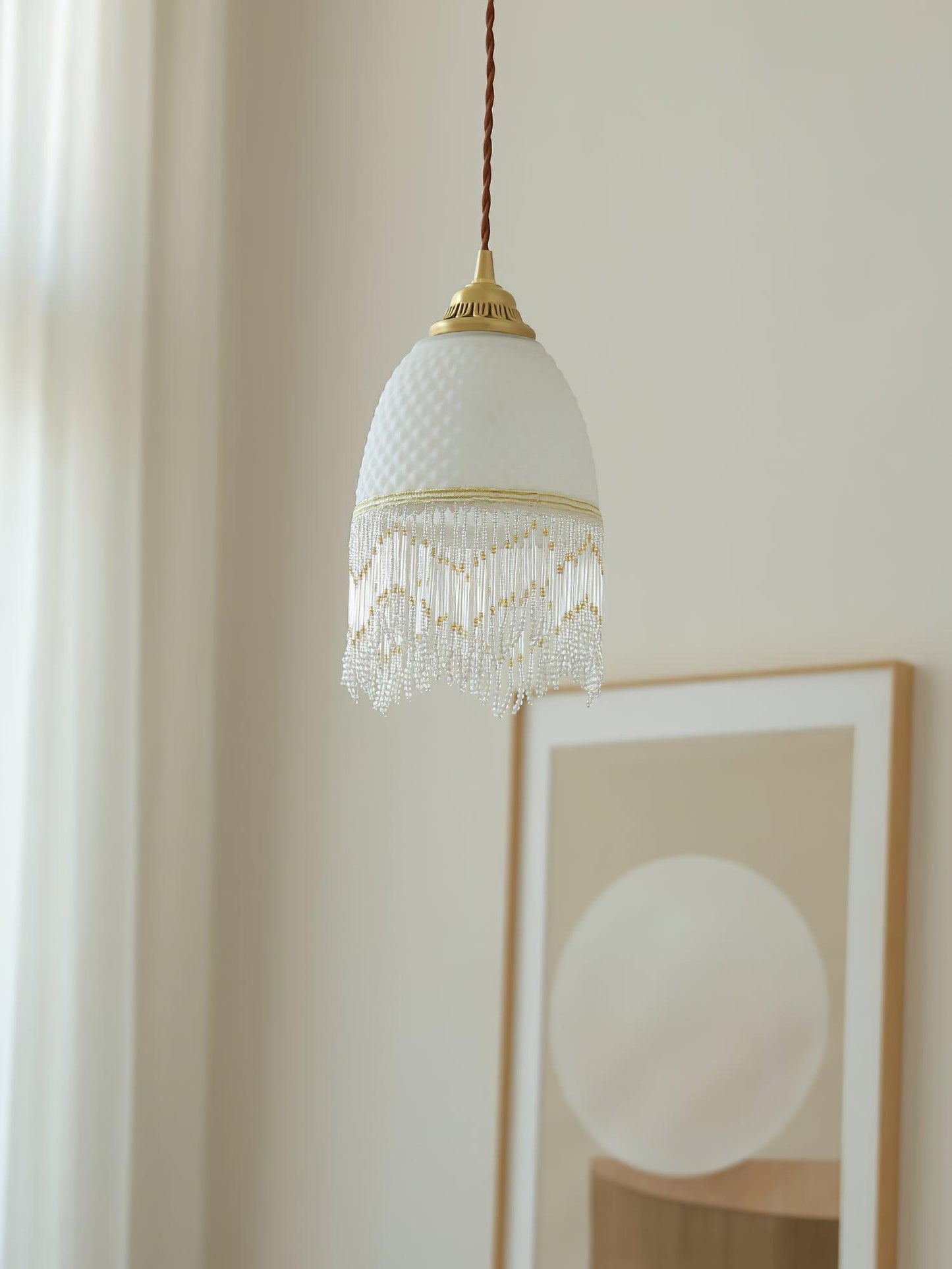 Mesh Tassel Glass Ceiling light fitting Pendant Light