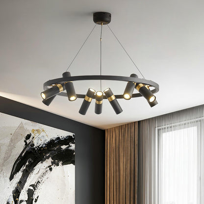 Black Mutil Pipe Ceiling fixture Chandelier