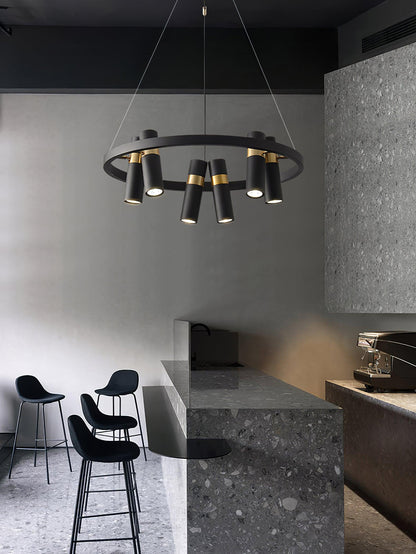 Black Mutil Pipe Ceiling fixture Chandelier