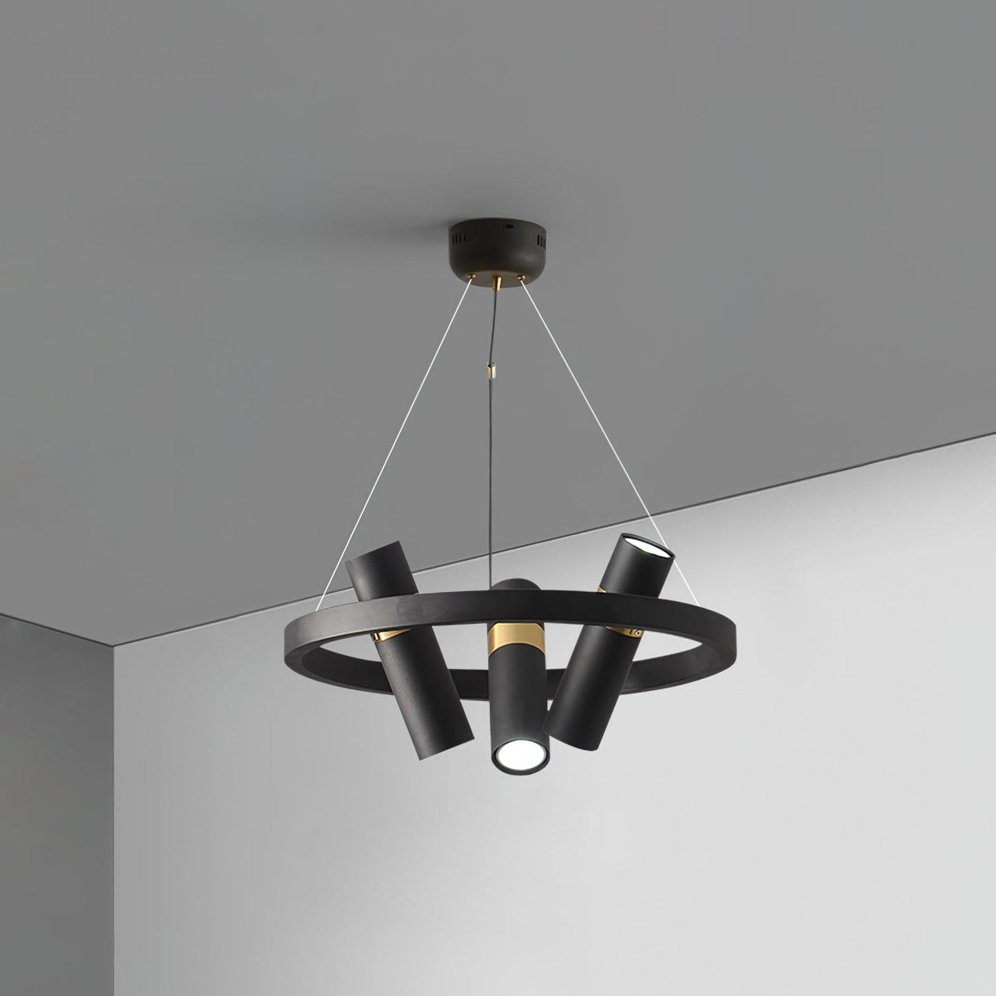 Black Mutil Pipe Ceiling fixture Chandelier