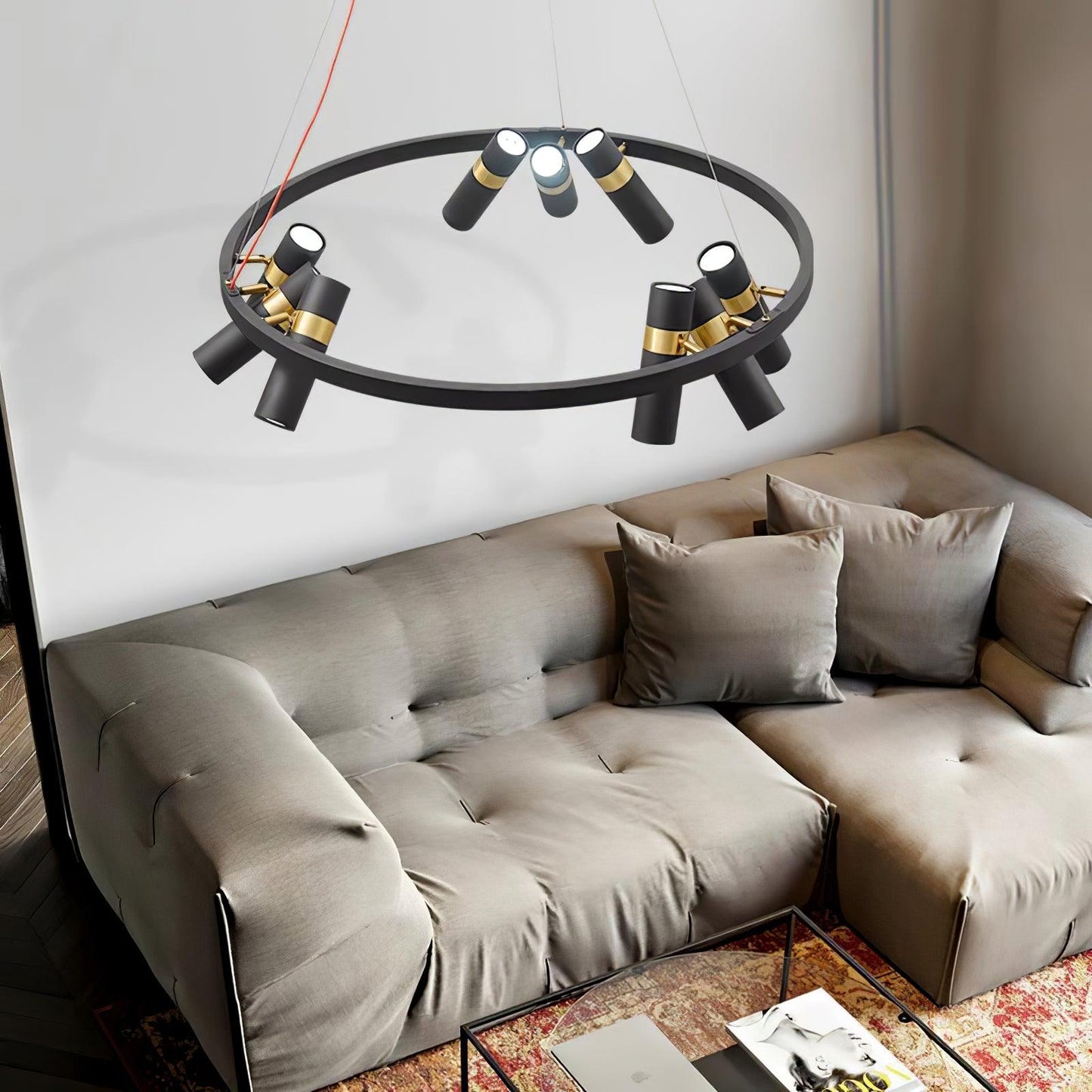 Black Mutil Pipe Ceiling fixture Chandelier