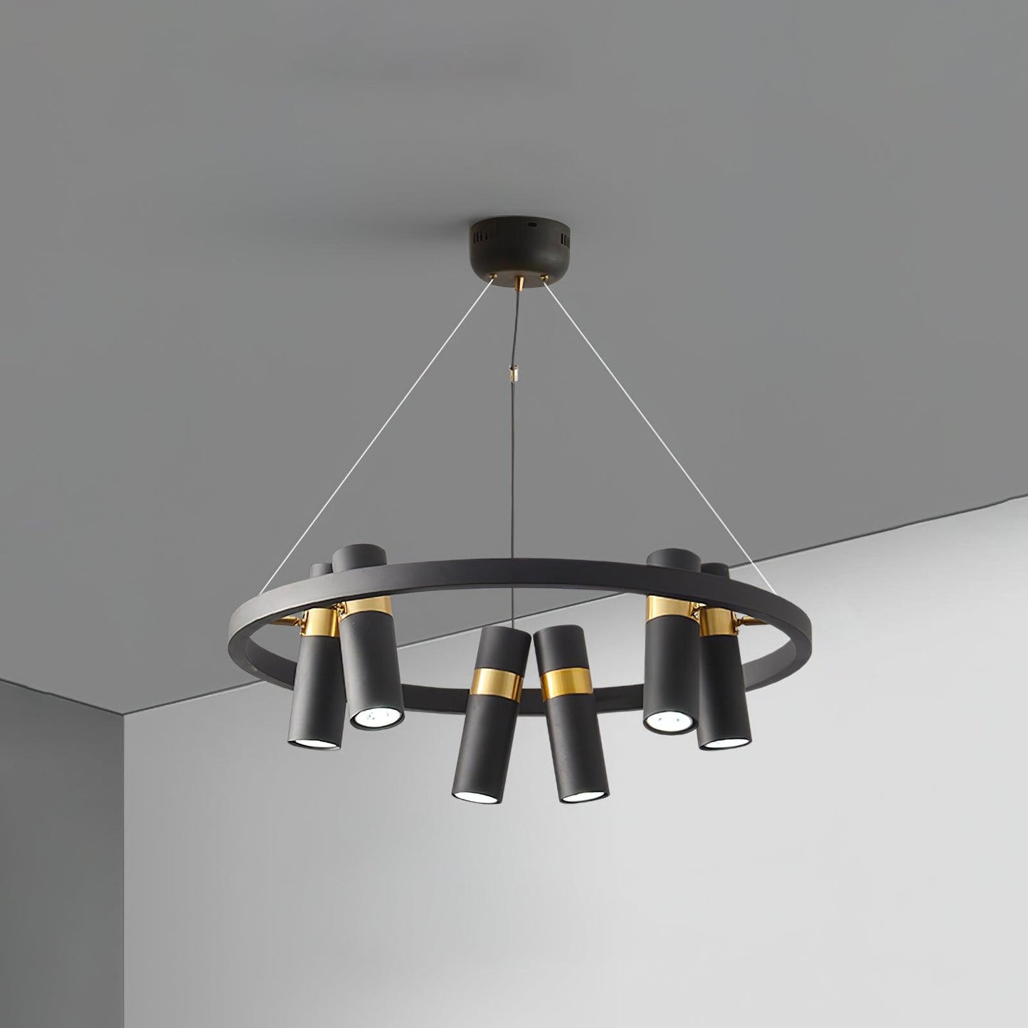 Black Mutil Pipe Ceiling fixture Chandelier