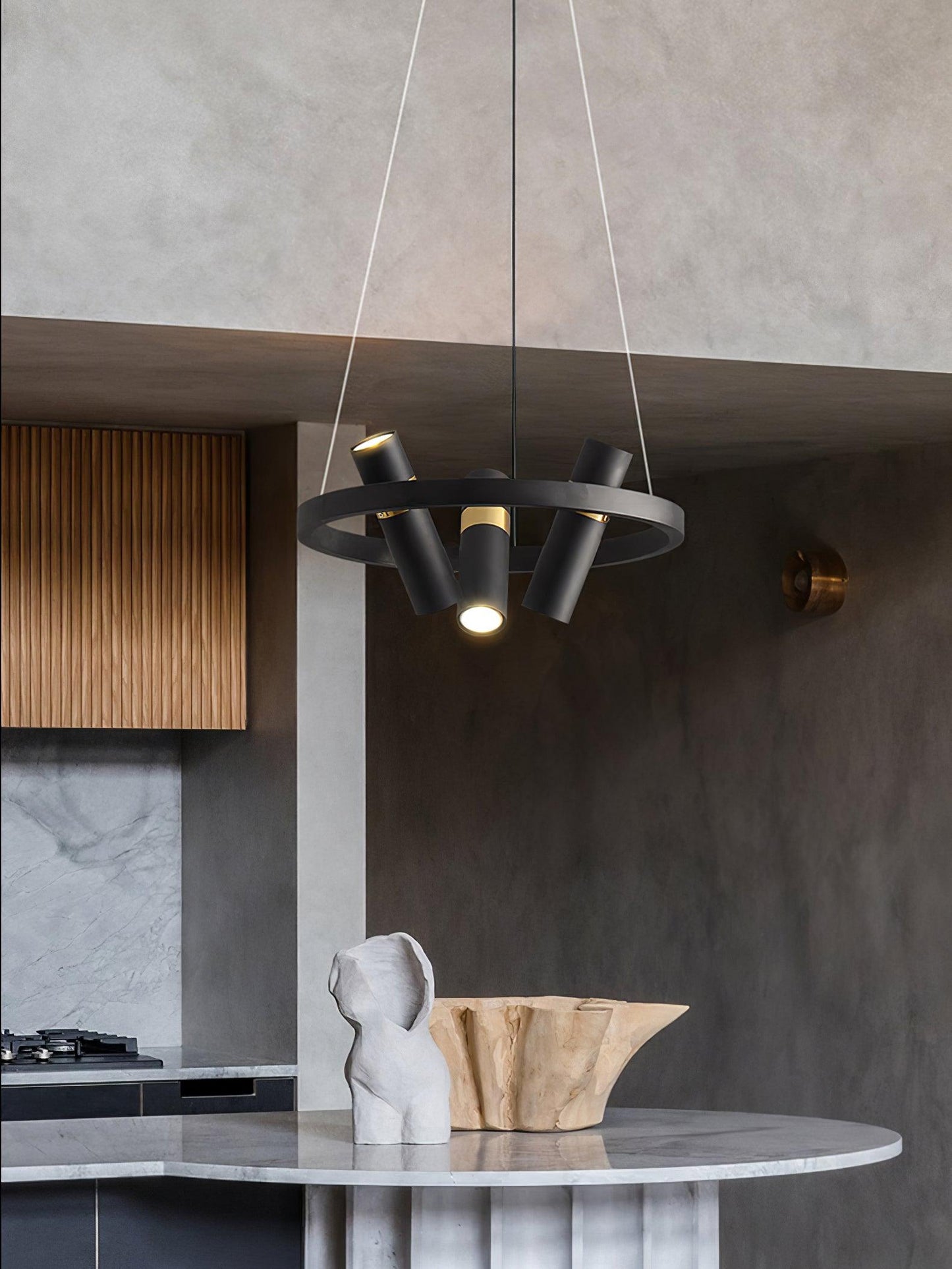 Black Mutil Pipe Ceiling fixture Chandelier