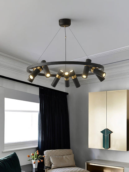 Black Mutil Pipe Ceiling fixture Chandelier