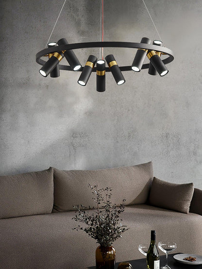 Black Mutil Pipe Ceiling fixture Chandelier